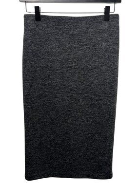 Loft Gray Pencil Skirt Womens XS Midi Stretch Pull On Work Office Casual